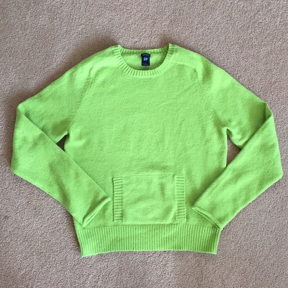 GAP | Sweaters | Gap Lime Green Crew 